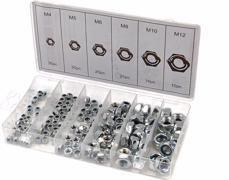 Hartboombewerking: Set di 146 elementi, assortimento di bulloni e dadi