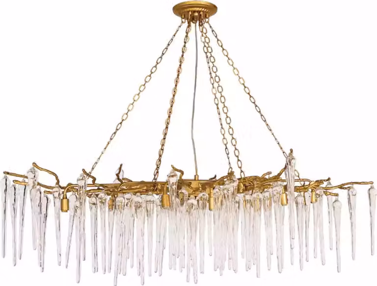 Deckenlampe Glas Deckenleuchte Wohnzimmer Lampe Leuchte Tropen Kristall