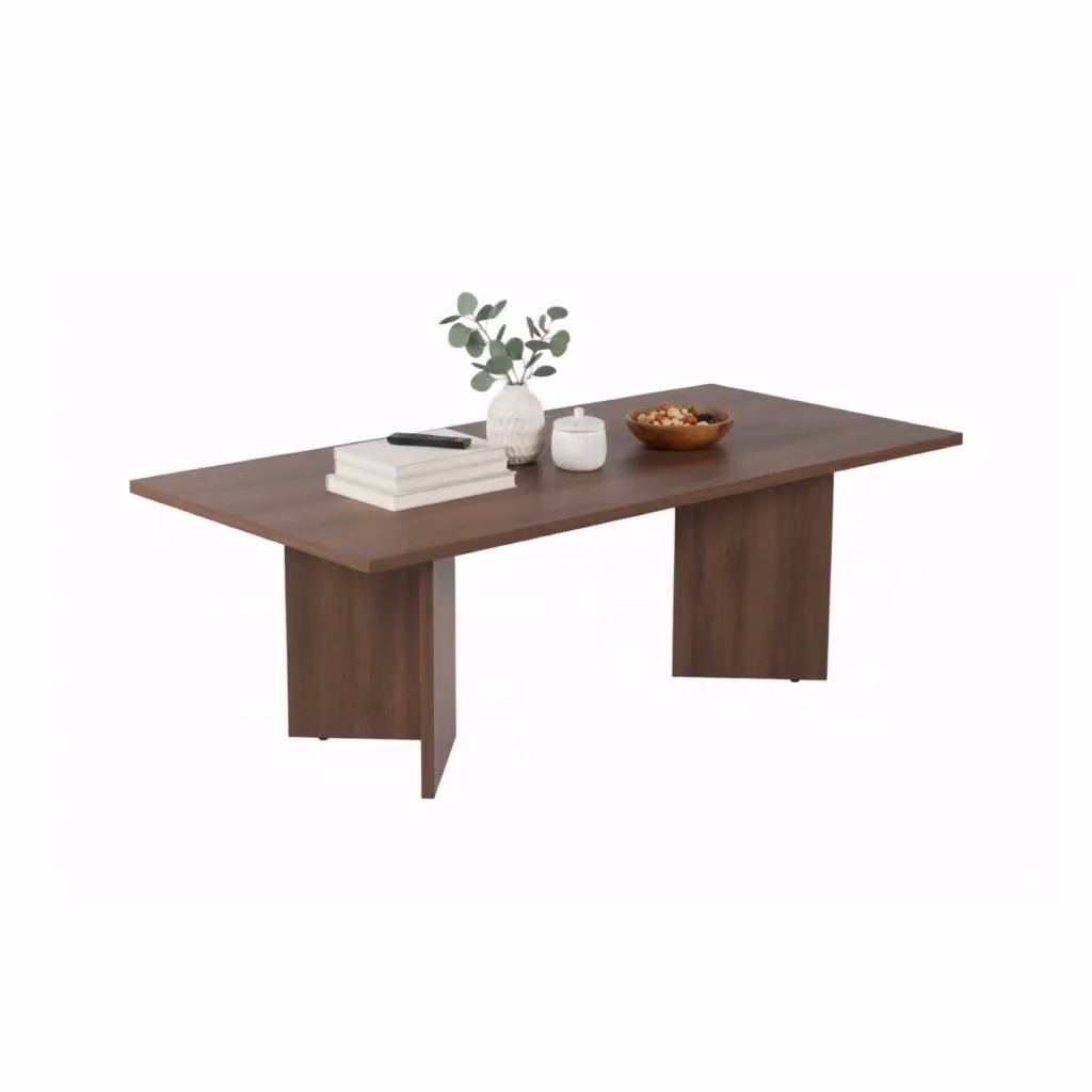 Tavolino da salotto rettangolare DMORA in legno marrone con finitura opaca L: 126 cm, P: 60 cm, H: 40 cm – 2