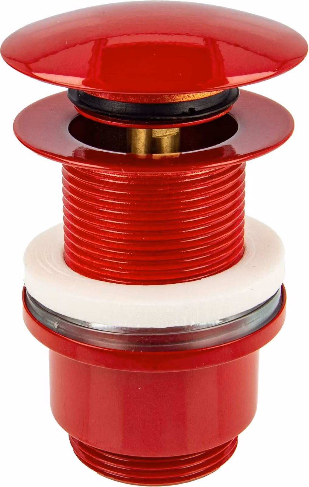 tecuro Pop Up, set di scarico rosso RAL 3003, 1 1/4 pollici - per lavabi senza troppopieno