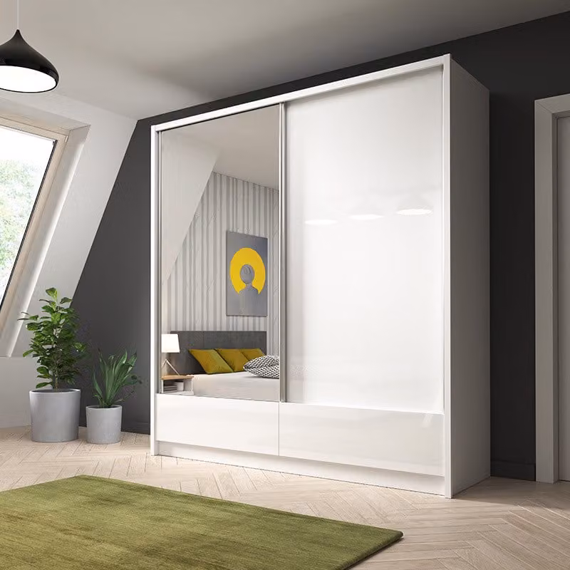 Garderobe Aufbewahrung 200cm Regal Schrank Archiv Schiebetüren Schiebetüren Büro