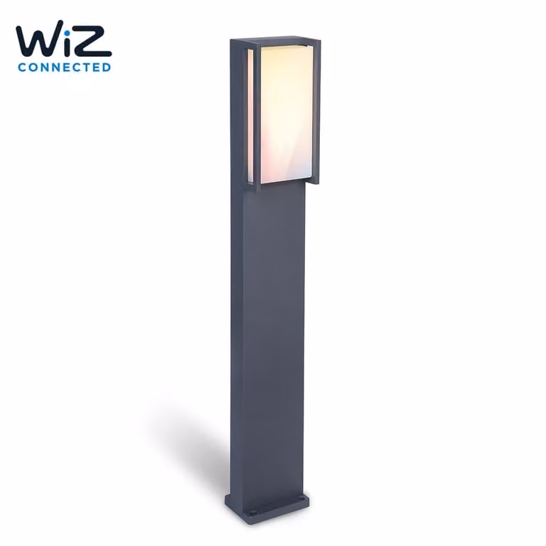 Lampada da esterno per giardino a palo QUBO antracite Lutec 7193002118