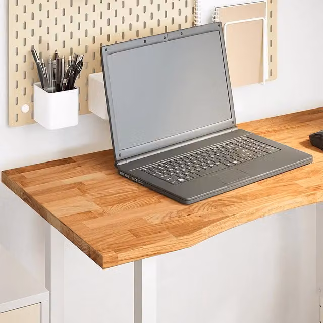 Piano per scrivania moderno in legno di rovere color marrone da vidaXL L 100 cm x P 60 cm x H 2,5 cm