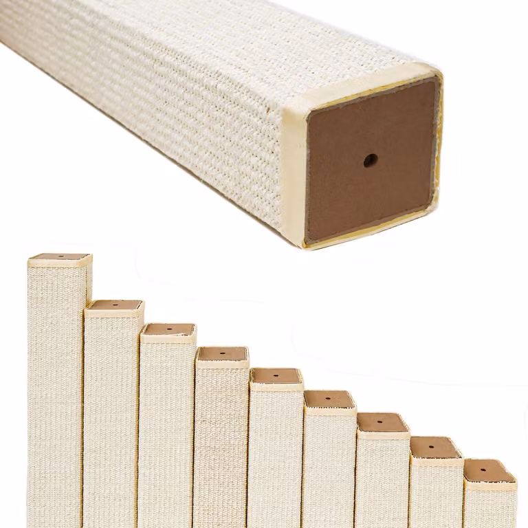 palo in sisal da 35 cm per tiragraffi - Palo di ricambio M8 quadrato - tiragraffi in sisal
