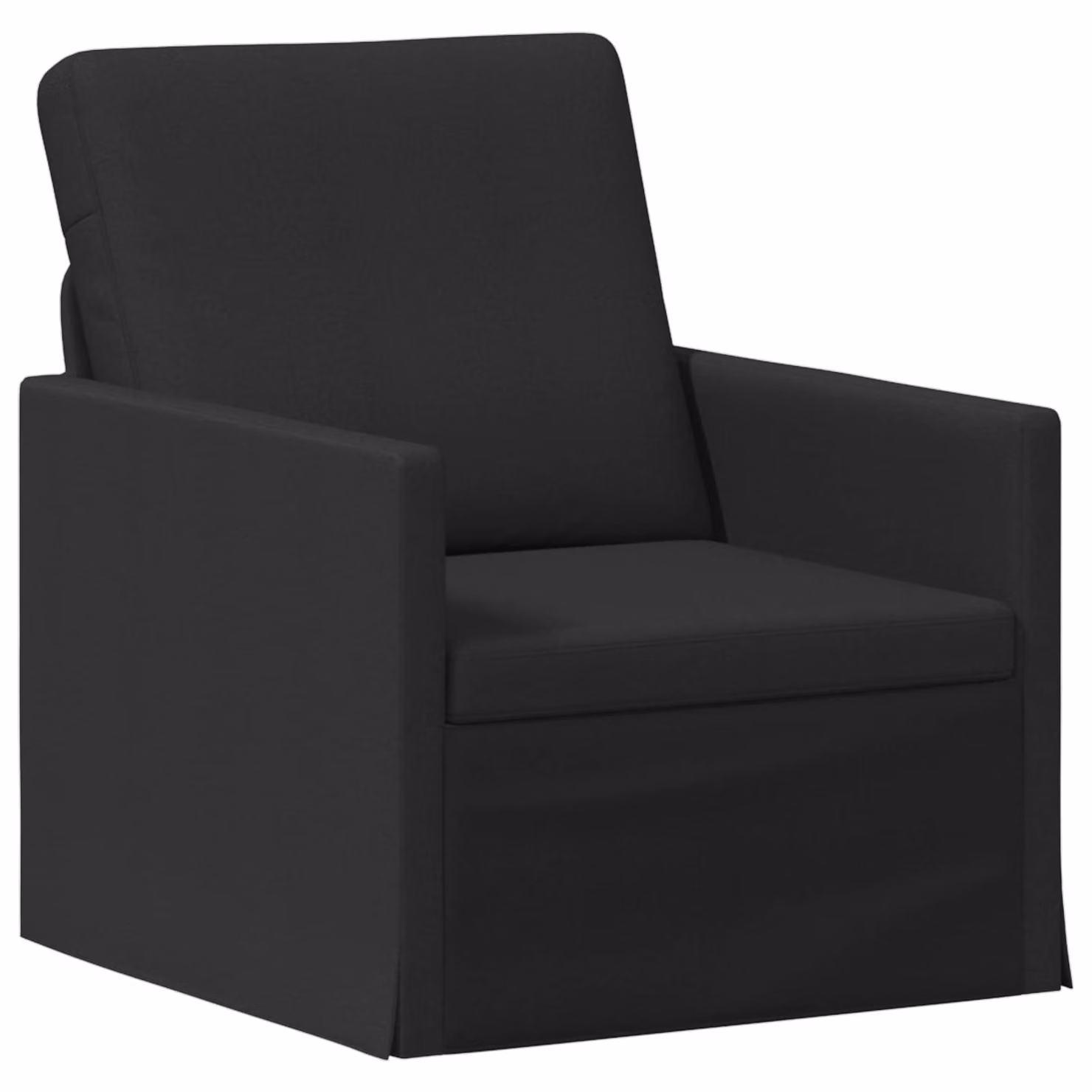 vidaXL Divano Singolo Moderno Nero con Braccioli e Struttura in Metallo L: 70 cm, P: 81 cm, H: 82 cm