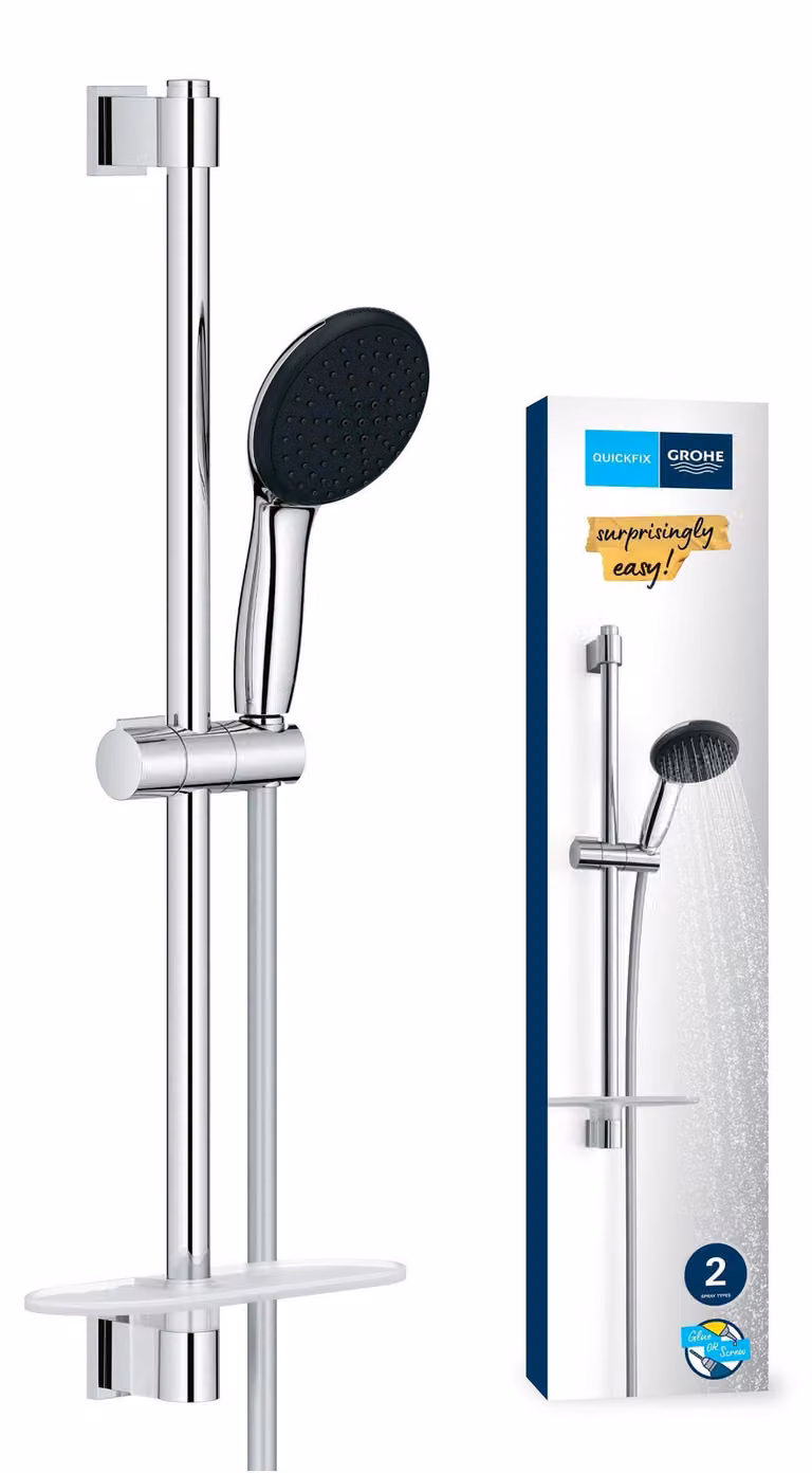 Doccetta Vitalio Start 110, rotonda, 11 cm, 2 getti, cromata