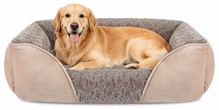 Cuccia per cani, lavabile, color marrone, dimensioni XL (89x63x23 cm)