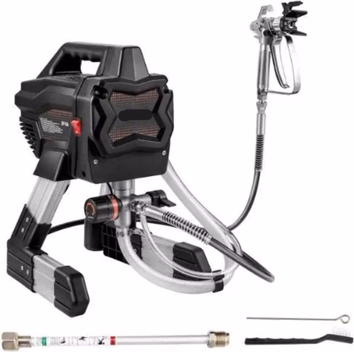 Spruzzatore a spruzzo - Sistema airless - Macchina per verniciatura professionale - Macchina per verniciatura a polvere - 650W - 1.1L