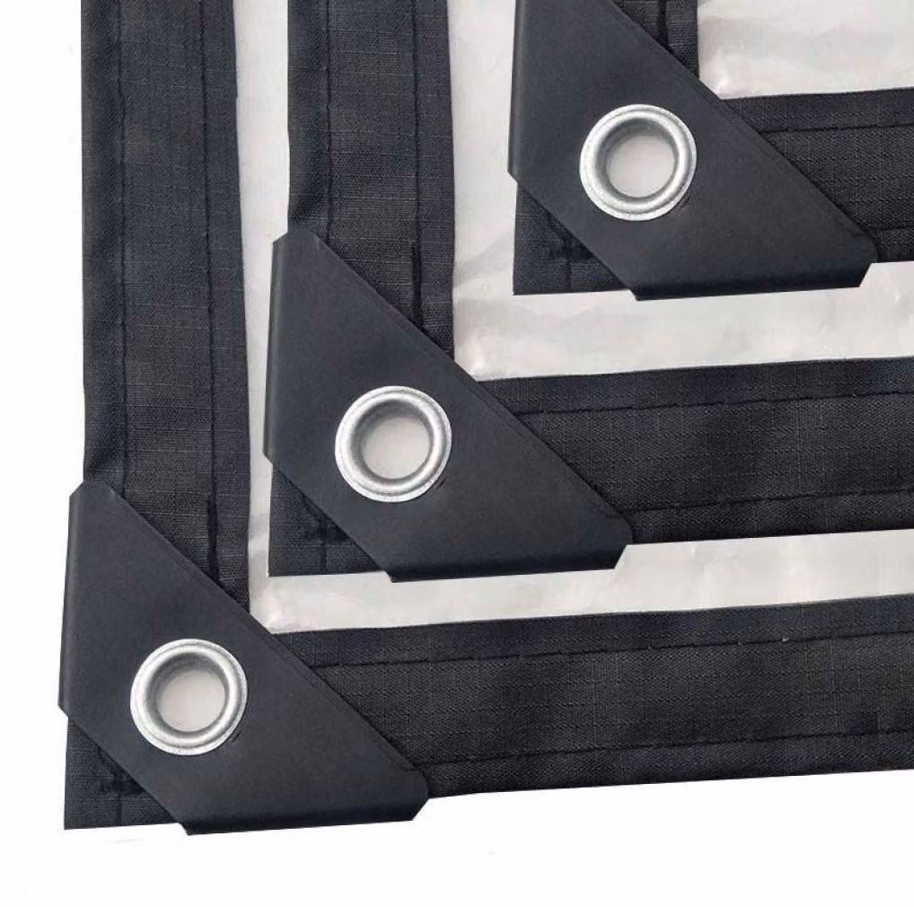 Elzusha - Telo trasparente impermeabile con occhielli, 2x3 metri
