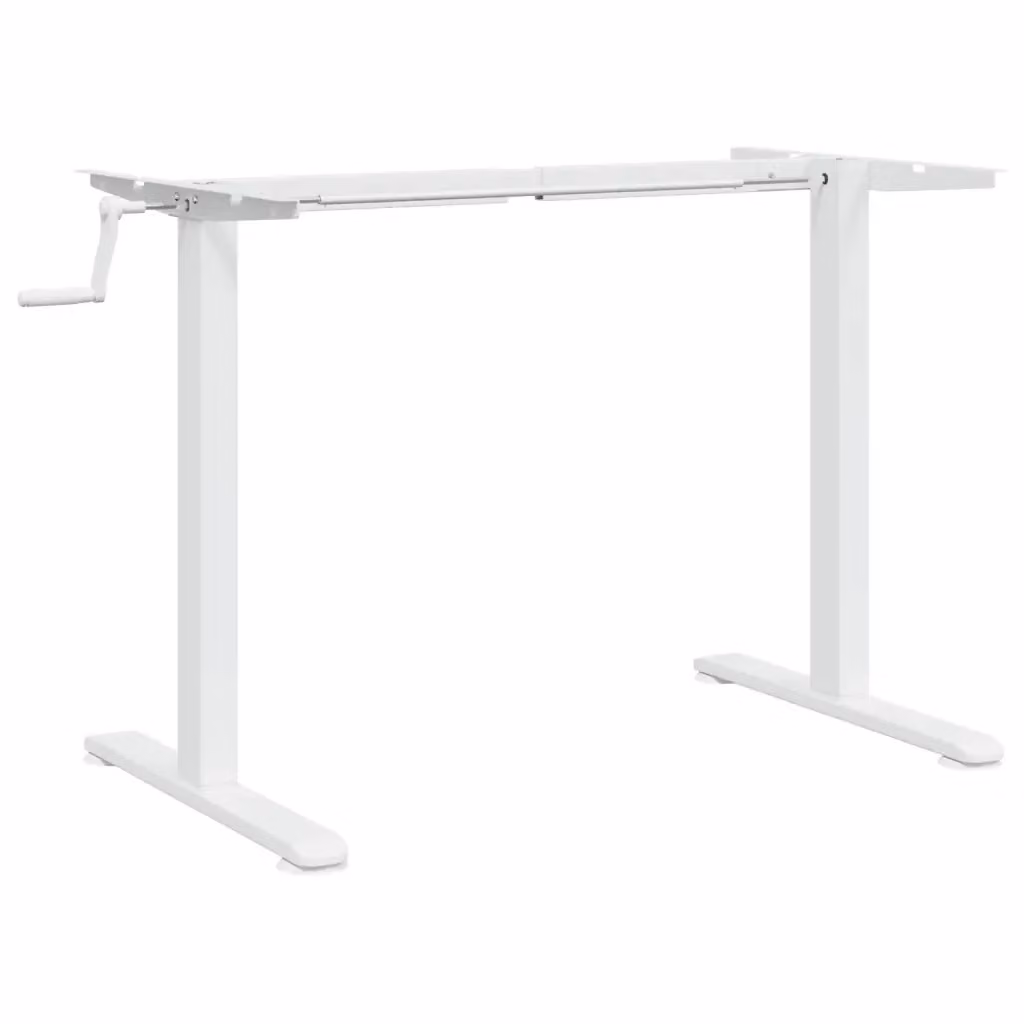 Telaio per scrivania regolabile in altezza vidaXL in acciaio laccato bianco L: 94-135 cm, P: 60 cm, H: 70-114 cm – 2
