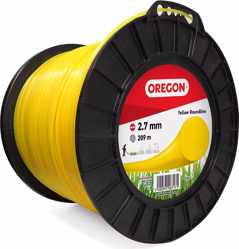OREGON Filo per falciatura, filo per tagliabordi giallo Roundline - 2,7 mm x 209 m (69-383-Y)