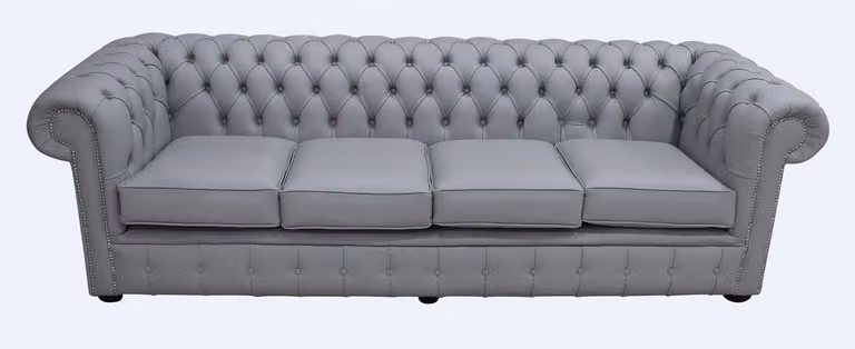 Chesterfield Design Luxus Polster Sofa Couch Sitz Garnitur Leder #218