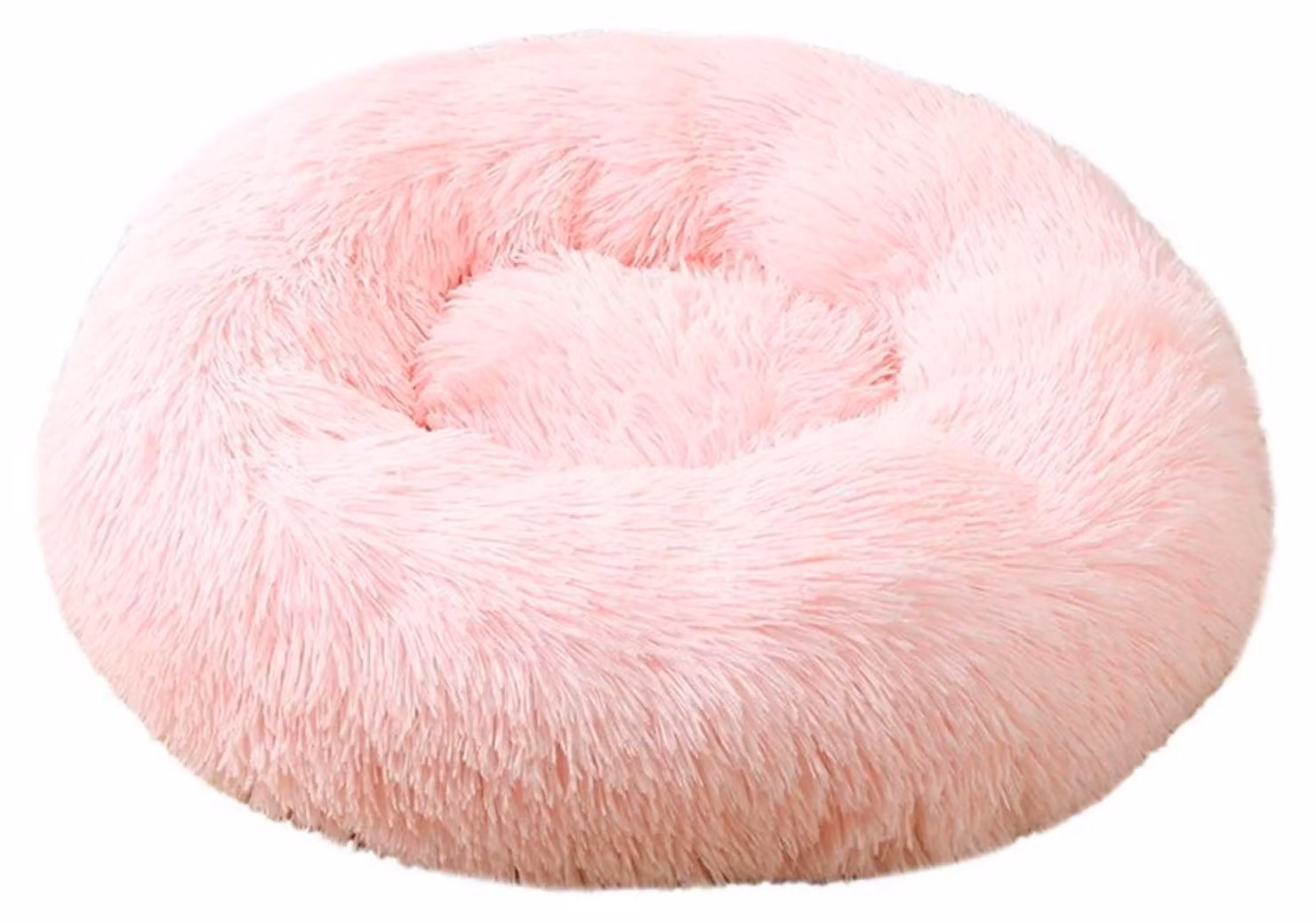 Cuccia per cani, cuccia per gatti, morbida, rotonda, in peluche, 70 cm, rosa chiaro