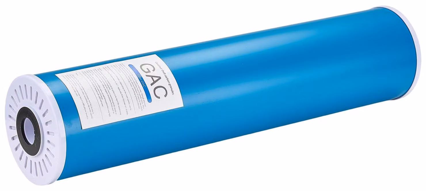 Cartuccia di ricambio SucceBuy per filtro dell'acqua per tutta la casa, carbone attivo GAC 115 x 507 mm, compatibile con sistemi di filtraggio dell'acqua a 3 stadi, riduce il cloro, i sapori e gli odori sgradevoli