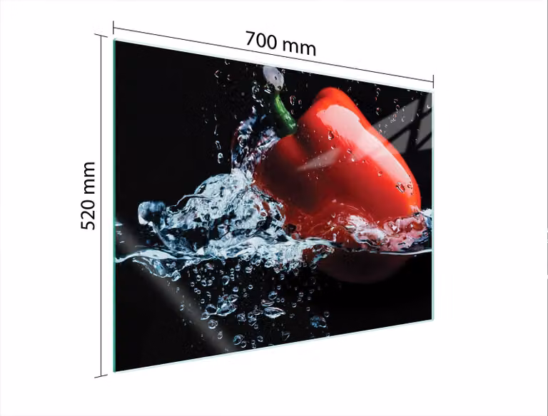 Piastra Protettiva In Vetro Per Cuore 70X52 Pepper