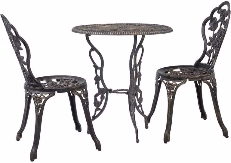Maison Exclusive - Set da bistrot in alluminio, composto da 3 pezzi