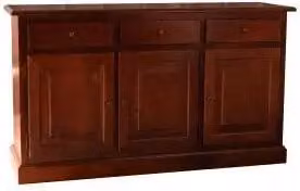 Credenza madia buffet in legno di pino massiccio arte povera 3 ante in variate colorazioni