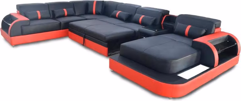 Luxus Couch Polster Möbel Eckgarnitur Wohnlandschaft Couchen Polster Ecksofa
