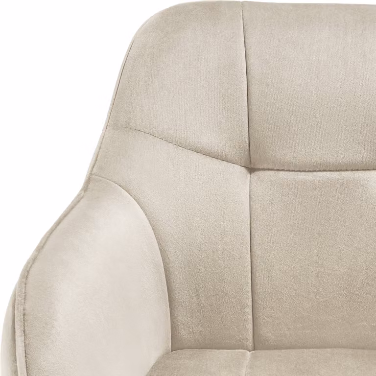 Sedia Marilyn TecTake in velluto trapuntato beige e nero per sala da pranzo e cucina