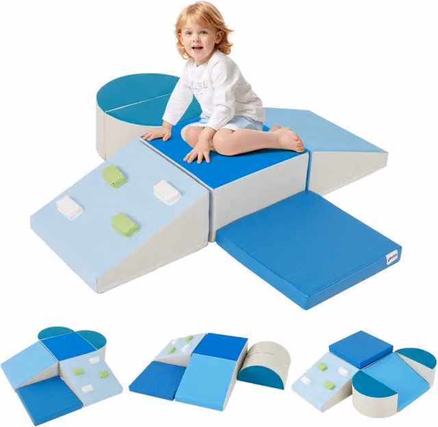 Set di 6 blocchi da arrampicata in schiuma EPE multicolore L/P/H: 40 x 40 x 20 cm