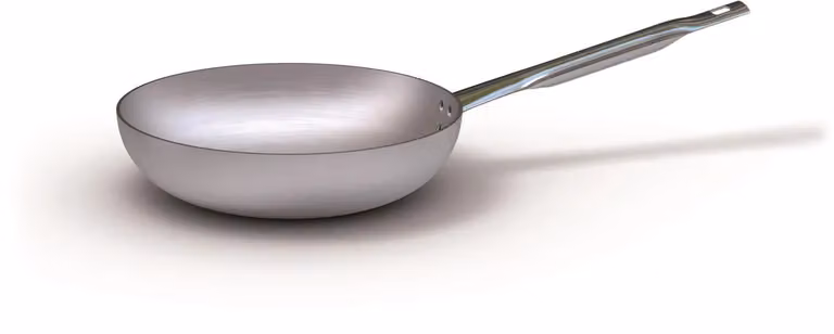 Padella svasata alta in alluminio puro, diam.26cm