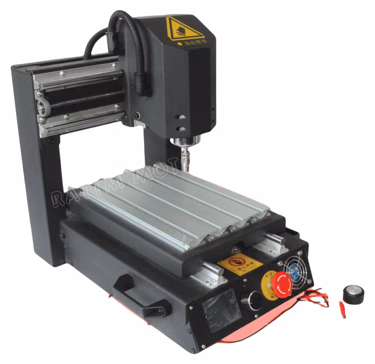 Fresatrice CNC a 3 assi, motore mandrino 48V/400W, area di incisione 180 x 280 mm, dimensioni macchina 460 x 330 x 220 mm, velocità massima 2000 mm/min