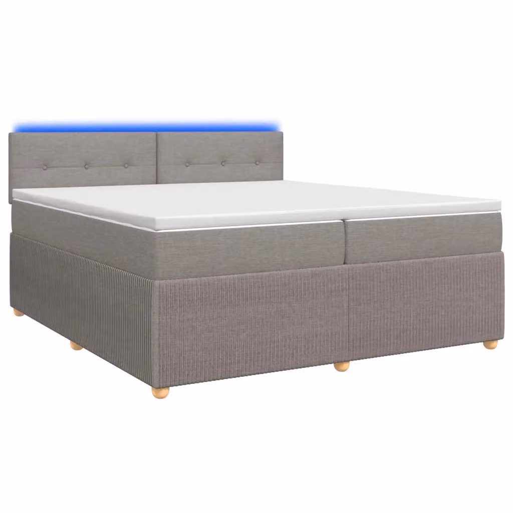 Letto box spring ibrido vidaXL con materasso a molle insacchettate e base contenitore, colore grigio o beige, L/P/H: 200 x 200 x 100,5 cm – 2
