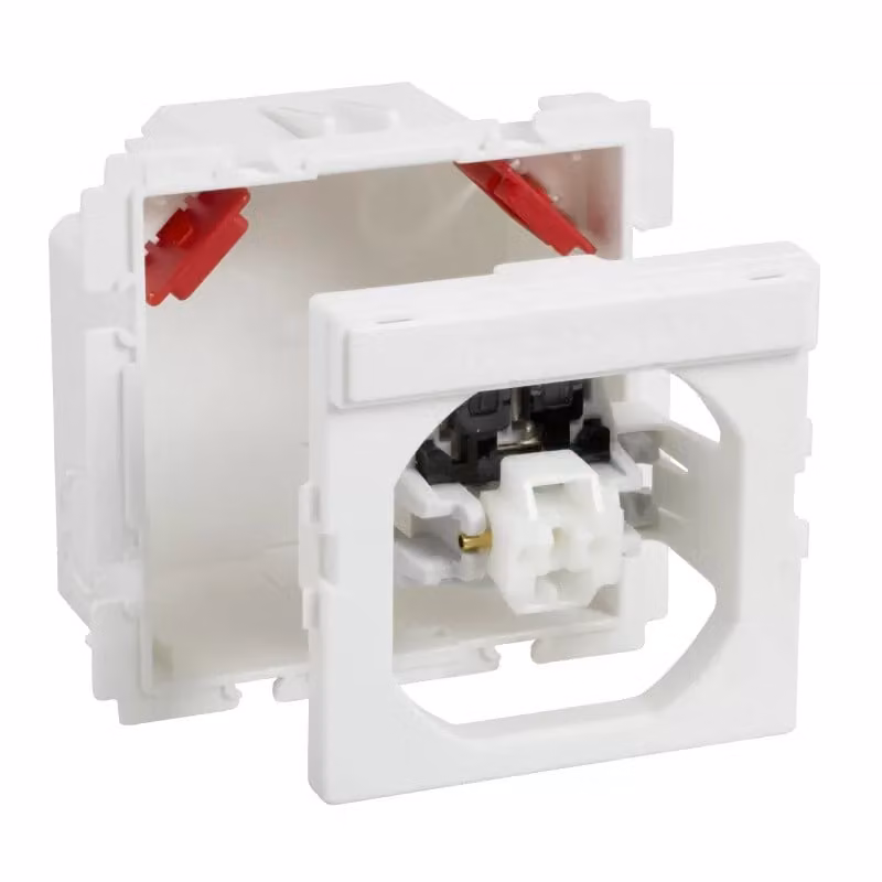 Schneider Electric Pulsante 250 V/16 A, versione a 1 polo con presa senza pulsante a bilanciere, tipo: CYB-PB 5980206