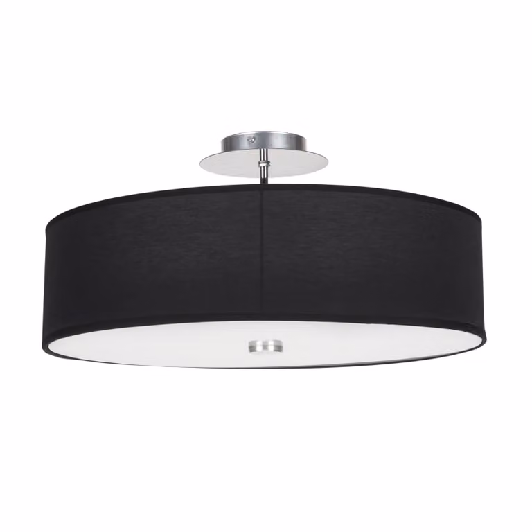 Lampada a sospensione VIVIANE nera-cromata 3xE27x60W in tessuto, dimensioni: 24x50x50 cm, IP20, Nowodvorski Lighting