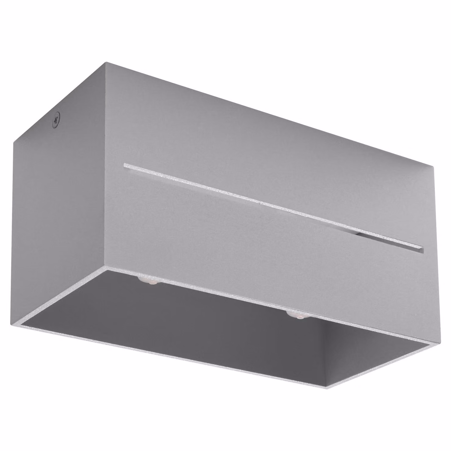 Lampada da soffitto LOBO 2 grigio 2xG9 8W alluminio 10x10x20cm Sollux Lighting