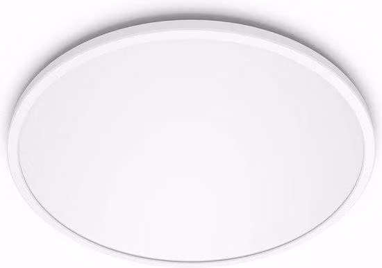 Lampada da soffitto a LED sottile, luce bianca calda, 18 W, a risparmio energetico, bianca