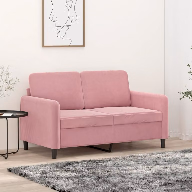 Maison Exclusive - Divano a due posti Rosa 120 cm in velluto