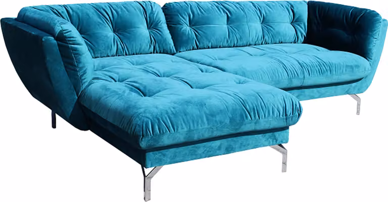 Ecksofa L-Form Sofa Couch Design Couchen Polster Textil Eck Garnitur Turkis