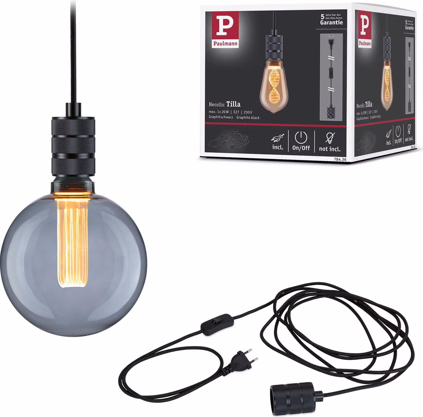 Paulmann Neordic lampada a sospensione Tilla