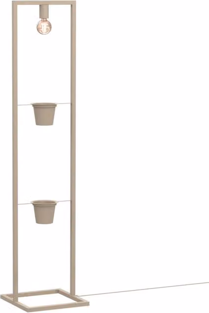 Lampada da terra Flores Luminex in acciaio beige, dimmabile, con attacco E27, H: 152 cm, L: 34 cm, P: 34 cm