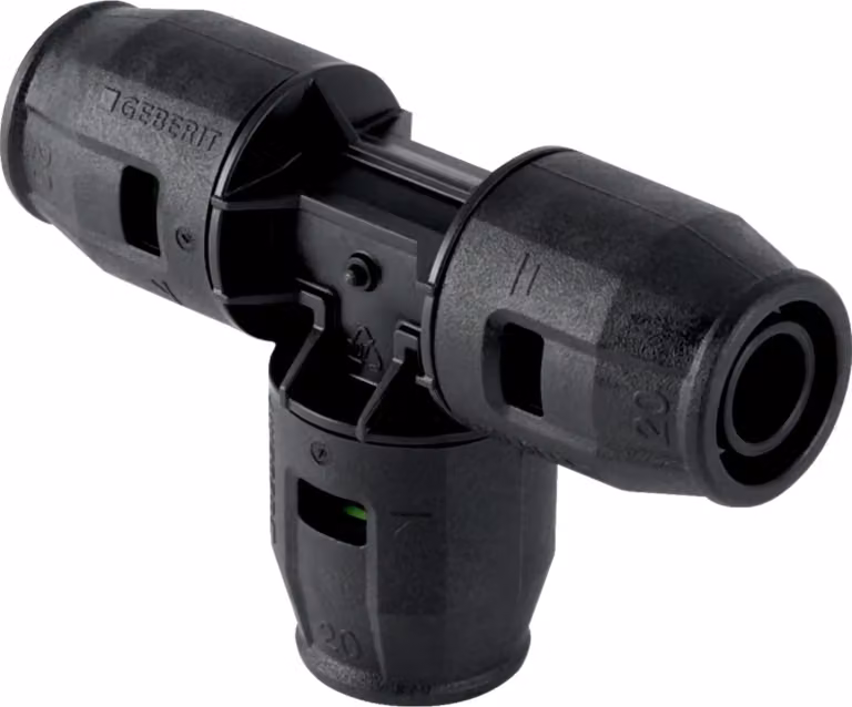 Geberit GE PushFit raccordo a T, PVDF, uguale, d 25 mm, 1 pz.
