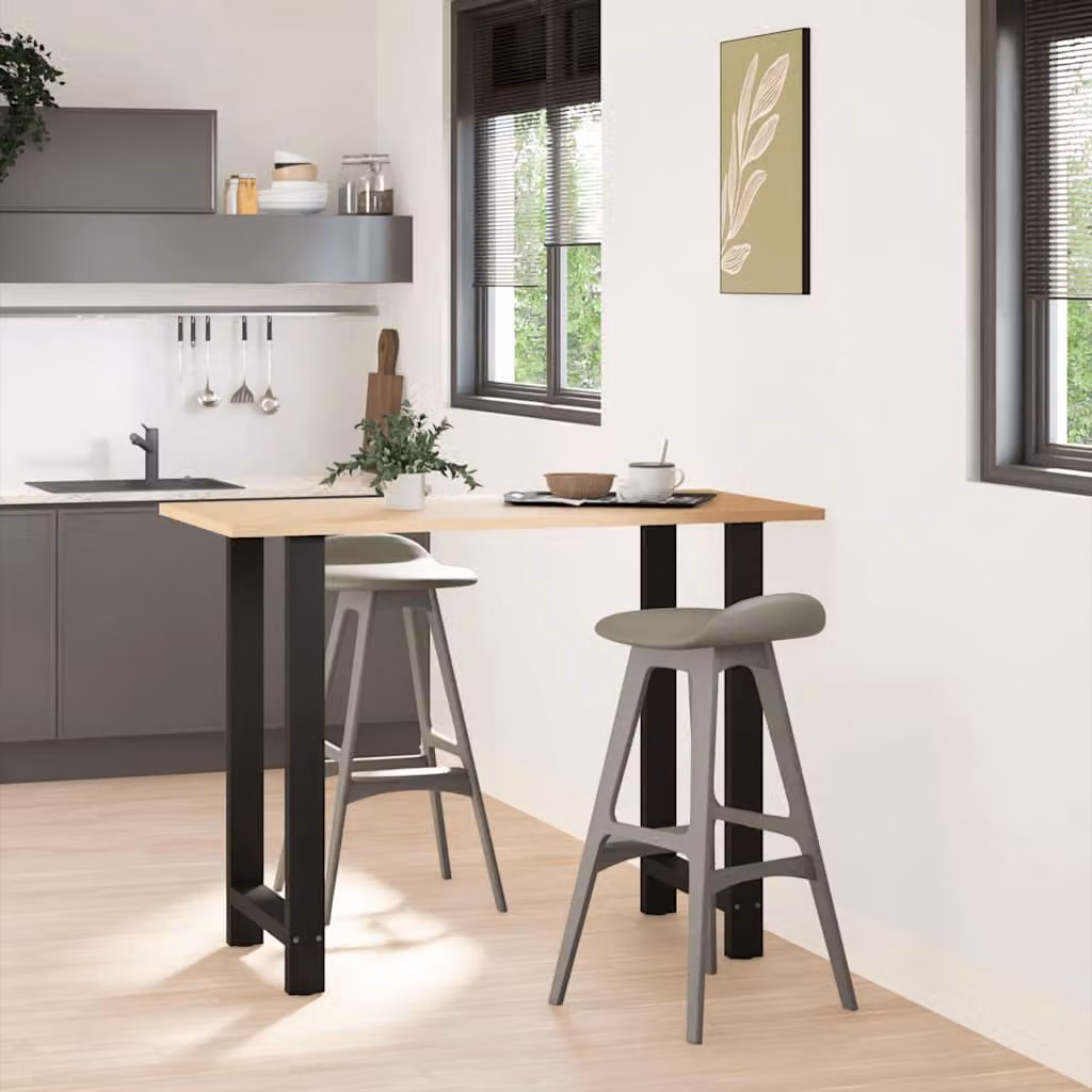 vidaXL Gambe per tavolo da bar nere 2 pz 60x(100-101) cm in acciaio