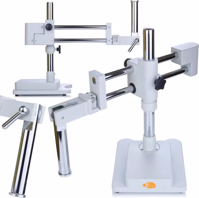 Supporto per Microscopio Stereoscopico Rosfix SDMS1 Bianco con Braccio Mobile e Altezza Regolabile 380 mm