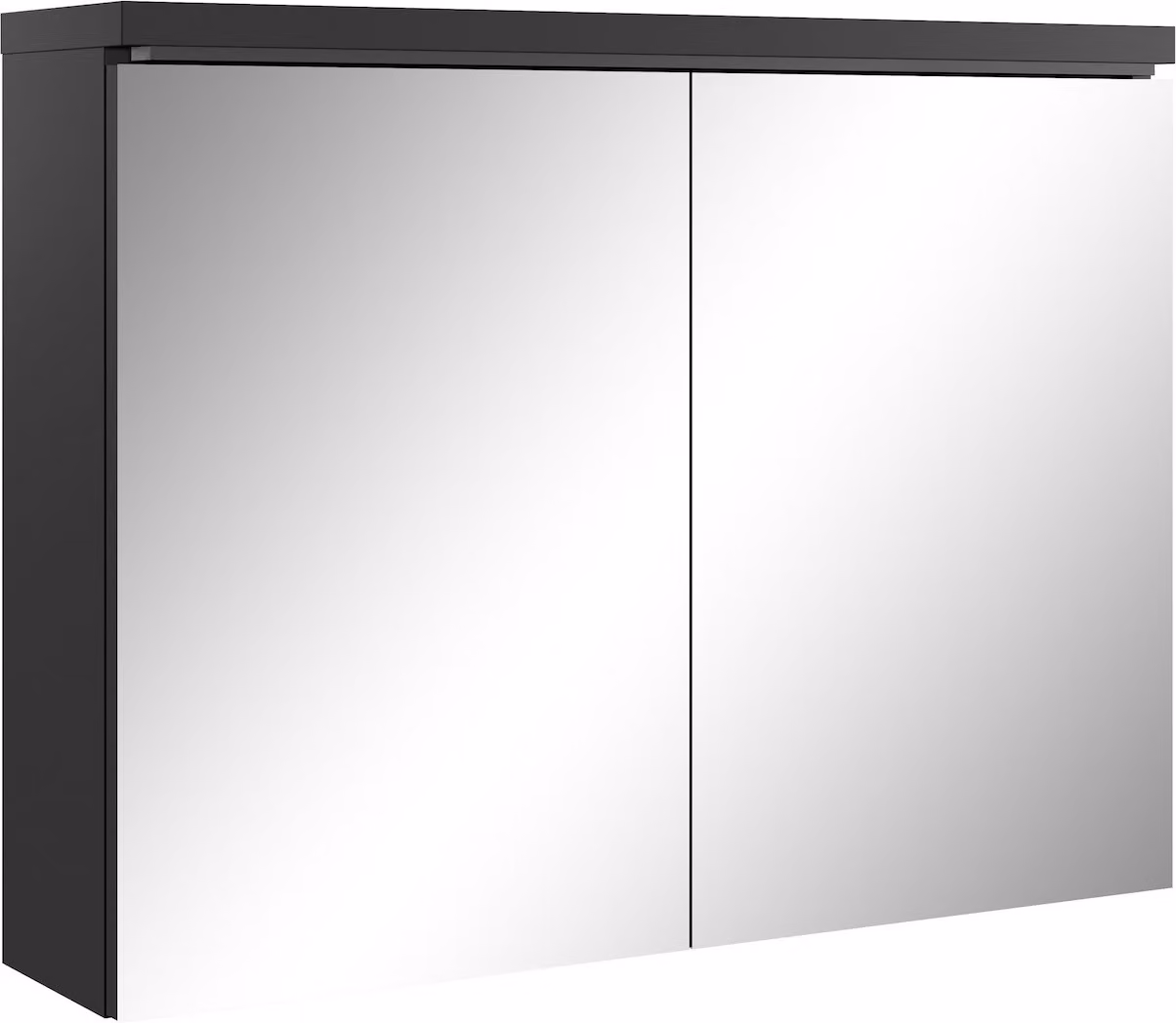 Badplaats Colonna Bagno Paso 80 x 20 x 60 cm - Nero - Specchio Contenitore