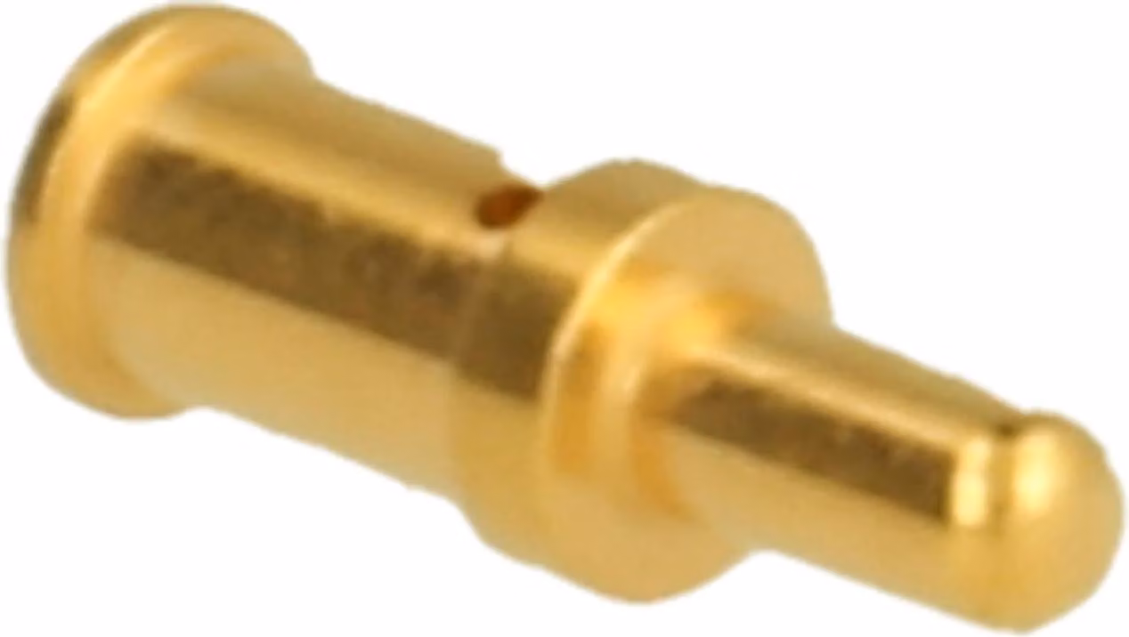 HARTING Yellok - Contatto a crimpare Perno di contatto (M) 3 mm² AWG12 oro, 1 pezzo Materiale: lega di rame - 1 pezzo