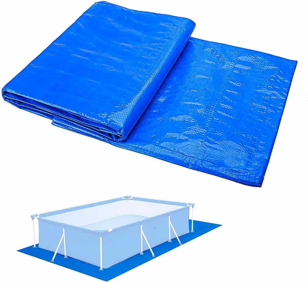 Telo protettivo impermeabile per piscine fuori terra, dimensioni 295 x 206 cm, realizzato in polietilene