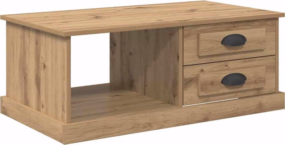 Tavolino da salotto Rovere artigianale 90 x 50 x 35 cm