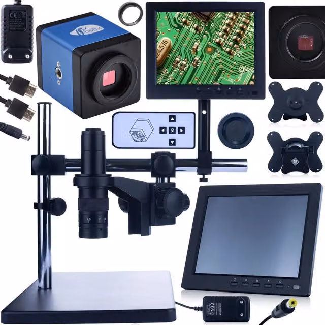 Mikroscopio Digitale Earth Pro MCEP-0.5X-PZRR – Braccio Regolabile, Display 8" e Fotocamera Draco Blue PRO | Zoom 7-45x
