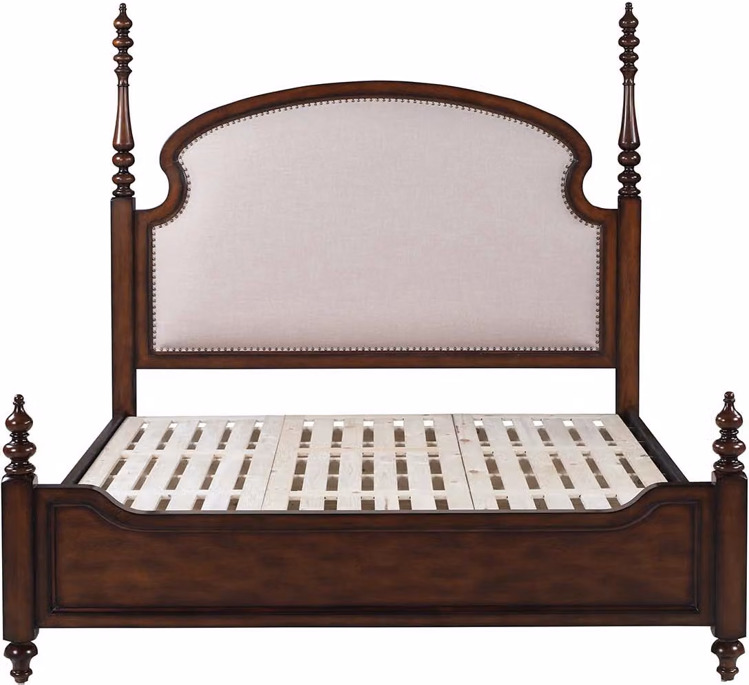 Klassisches Schlafzimmer Bett Braun Textil Betten Polster Doppel 180x200cm