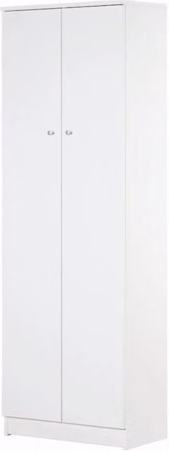 Mobile Lisco con 2 Ante Bianco Lucido Sarmog L/P/H: 62 x 34 x 182 cm