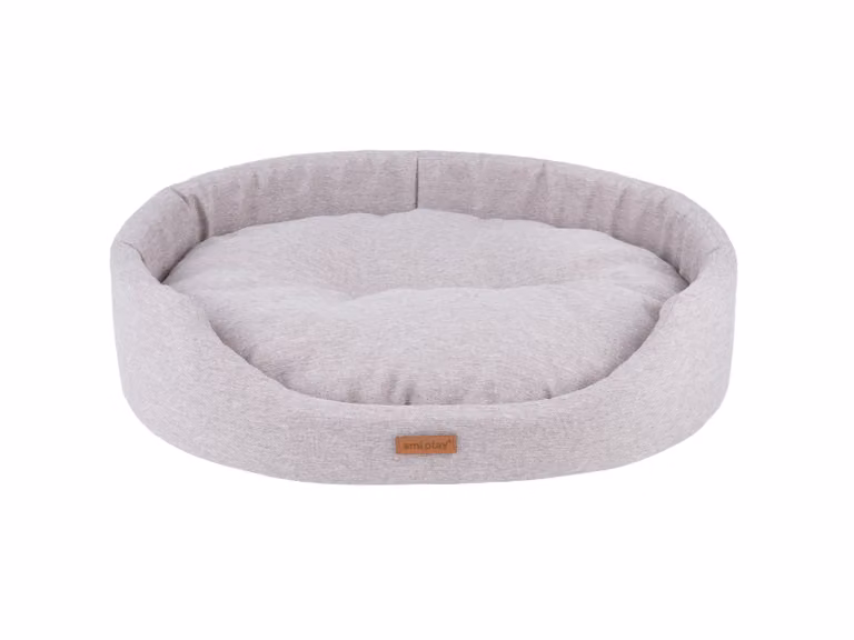 Cuccia per cani ovale MONTEGO beige taglia S, M, L, XL, XXL Taglia: XXL - 86x76x17,5 cm