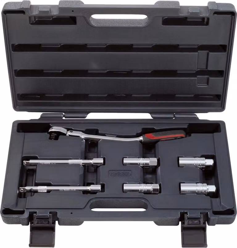KS Tools CHROMEplus® Set di manutenzione per candele, 7 pezzi da 3/8