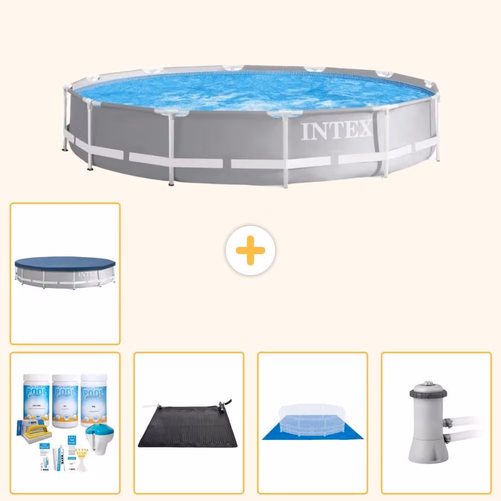 Struttura per piscina a forma di prisma - 366x76 cm - composta da 6 elementi - modello S20520