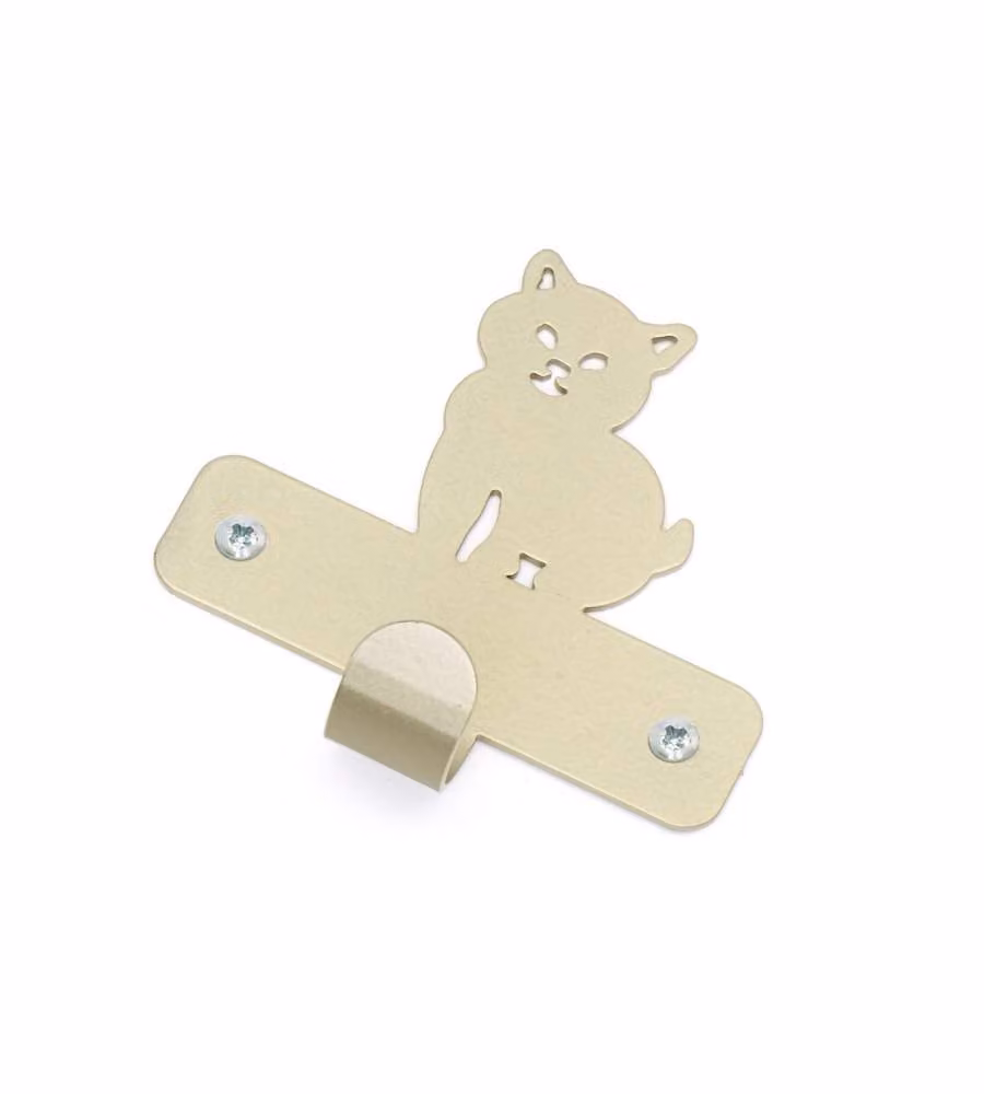 Appenditutto Gatto 1 Posto In Metallo Colore Nichel