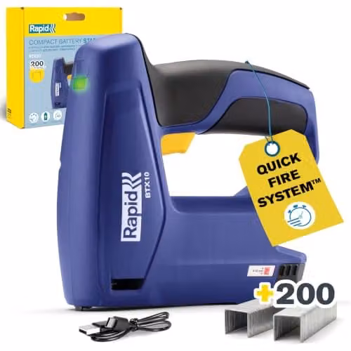 Rapid Fissatrice a Batteria BTX10 - Graffe a Filo Fine da 4 a 10 mm
